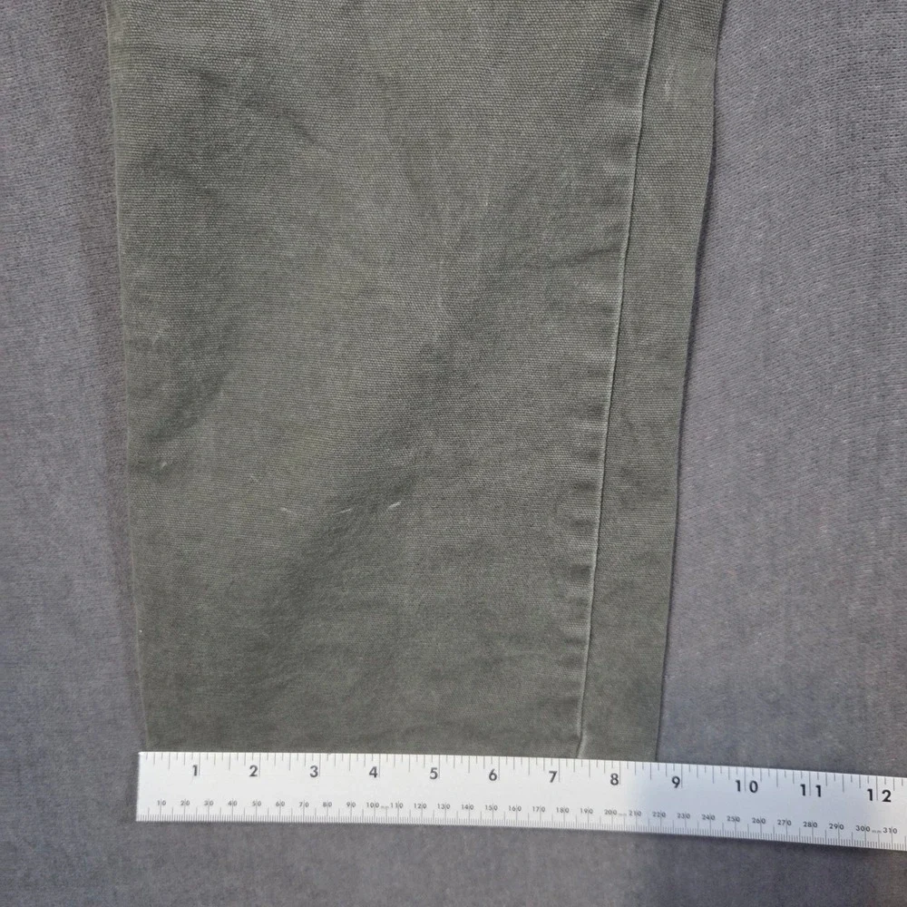 Genuine Dickies Carpenter Pants Mens 32x28 Olive Green Canvas Utility Trousers